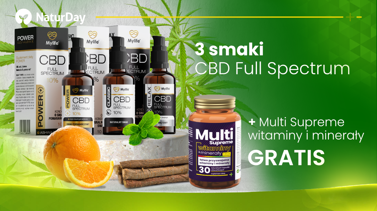 Pakiet 3 smaki oleju CBD + Multi Supreme GRATIS