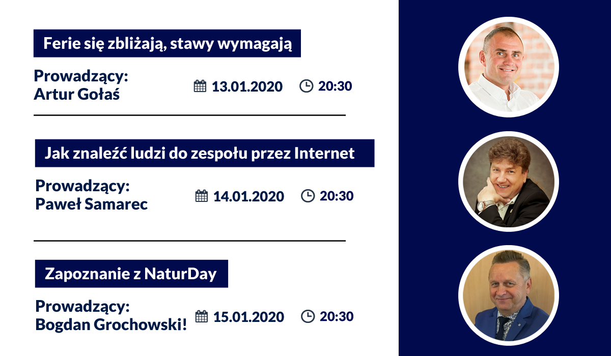 Webinary 13-15 stycznia 2020.