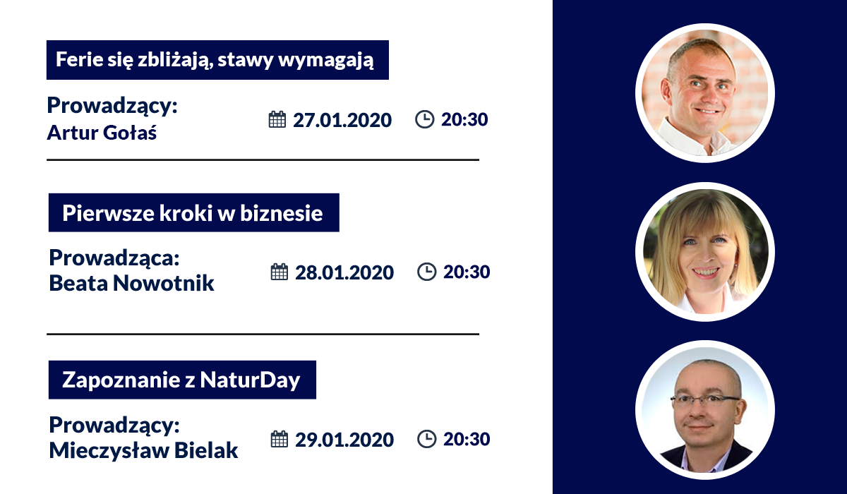 Webinary 27-29 stycznia.