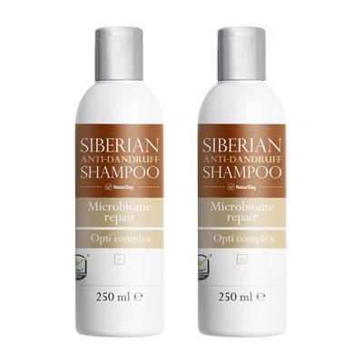 NaturDay - Siberian Hair Anti Dandruff Microbiome shampoo x 2